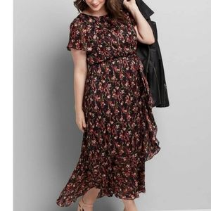 Lane Bryant Romantic Floral Dress Size 16